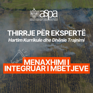 Thirrje për ekspertë për hartim kurrikule dhe dhënie trajnimi për temën “Menaxhimi i integruar i  mbetjeve ”