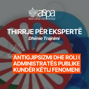 Thirrje për ekspertë për dhënie trajnimi për temën “Antigjipsizmi dhe roli i administratës publike kundër këtij fenomeni”